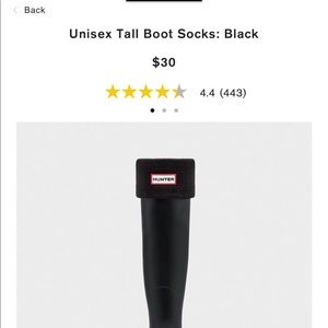 Adjustable black tall Hunter rain boots